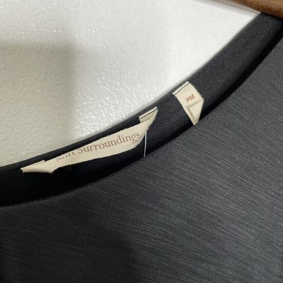 Soft Surroundings Dress Womens Petite Medium Maxi Ruffle Off Shoulder Modal NEW - Picture 3 of 8